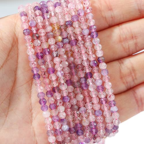 BEADIA Natural Fluorite Beads 4x2mm 120pcs Faceted Rondelle Loose Semi Gemstone Beads for Jewelry Making Design - color: Fluorite
