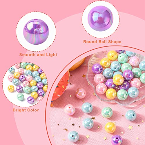 DanLingJewelry 100pcs Random Color Opaque Acrylic Round Beads - Bubble Gum Ball Spacer for DIY Jewelry Making - color: 100pcs - Random Color - 20mm Round - Opaque