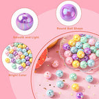 DanLingJewelry 100pcs Random Color Opaque Acrylic Round Beads - Bubble Gum Ball Spacer for DIY Jewelry Making - color: 100pcs - Random Color - 20mm Round - Opaque
