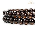 BEADNOVA 4mm Smoky Quartz Gemstone Round Loose Beads for Jewelry Making (90-92pcs) - color: 18) Smokey Quartz Beads, size: 4mm