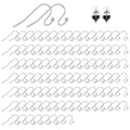100Pcs Stainless Steel Earring Hooks French Hook Ear Wires for Earrings Jewelry Making Sterling Silver Wire Findings Dangle Pieces for DIY Craft Accessories
