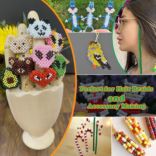 QPIXVB 1100PCS Pony Beads,St.Patrick's Day Pony Beads for Bracelets Crafts,Plastic Irish Spacer Bead,Green White Orange Hair Bead for Braids,Jewelry Necklace Keychain Charms Making Supplies - color: St. Patrick's Day - beads
