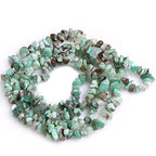 GEM-Inside 7-8MM Gemstone Green Opal Gravel Beads Strands 34 Inches - color: Green Opal
