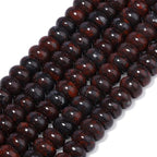 Songxi 5x8mm Natural Deep Red Stone Rondelle Beads, 75PCS Spacer Round Loose Abacus Beads for Jewelry Making, Gemstone for Bracelet Necklace Earrings, Arts and Crafts - color: Deep Red Stone