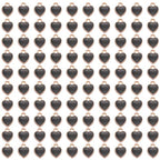 200 pcs Tiny Heart Enamel Charm Gold Plated Alloy Love Pendant Bracelet Earring Keychain Jewelry Crafts 6x8mm - color: Black