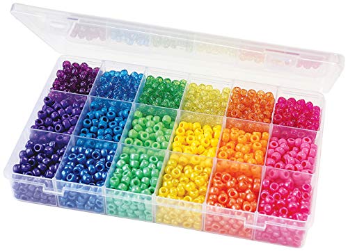 Beadery B6262 The Sparkles Pony Bead Box - approximately 2300 beads - size: 9x6mm