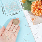 CREATCABIN 40 Pcs Curved Tube Beads Sleek Noodle Beads Long Large 925 Sterling Silver Plated Brass Hole Spacer Connectors Bulk Tube Twist for DIY Jewelry Making Necklaces Findings 20mm - color: 01-silvery