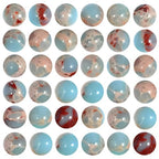 100pcs Natural Stone Beads 8mm Blue Imperial Jasper Round Genuine Real Stone Beading Loose Gemstone Hole Size 1mm DIY Charm Smooth Beads for Bracelets Necklaces Earrings Jewelry Making Crafts - color: Blue Imperial Jasper