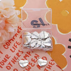 Shapenty Antique Silver Love Heart Shaped Family Members Pendant Charms for DIY Craft Keychains Bracelet Necklace Earrings Jewelry Making Findings and Memory Ornament - style: Grandma