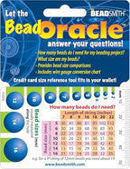 The Beadsmith Bead Oracle – Beader’s Reference Card – Wallet Sized – Resource to Determine Bead Sizes, Wire Gauge Conversion Chart, Measurement Comparisons & Project Quantities