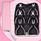 6-Piece Jewelry Pliers Set with Case, Including Needle Nose, Bent Nose, Diagonal, End Nippers, Perfect for DIY Crafting, Beading & Repairing - style: Mini Pliers Set