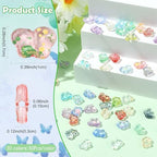 300Pcs Butterfly Crystal Acrylic Beads for Bracelets Making 10 Colors Transparent Spray Painted Spacer Beads for Jewelry Necklaces Earrings Keychains Crafting DIY Craft Supplies - color: Butterfly- 300 pcs