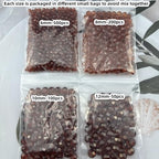 850pcs Acrylic Round Faceted Beads 6mm 8mm 10mm 12mm Faceted Round Spacer Beads for Bracelets Necklace Earring DIY Jewelry Making Craft(Dark Coffee) - color: Dark Coffee