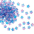 UR URLIFEHALL 100 Pcs Spray Painted Glass Star Beads with Gold Foil Drilled Glass Beads for Earring Bracelet Necklace Jewelry DIY Making - color: 100pcs-8x8.5x4mm-colorful star glass beads