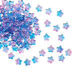 UR URLIFEHALL 100 Pcs Spray Painted Glass Star Beads with Gold Foil Drilled Glass Beads for Earring Bracelet Necklace Jewelry DIY Making - color: 100pcs-8x8.5x4mm-colorful star glass beads