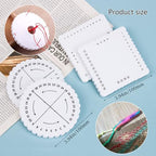 Comidox 4Pcs Kumihimo Disk Braiding Wheel Lightweight & Convenient Friendship Bracelet Disc Square & Round Kumihimo Supplies for Beading & Bracelet Weaving Kit DIY