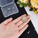 Beebeecraft 10Pcs/Box Pendant Pinch Bails 925 Sterling Silver Ice Pick Pinch Bails Pendant Connector for Necklace Jewelry DIY Craft Making - color: Silver#4