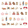 Bulk Gold Enamel Charms for Jewelry Making, Colorful Metal Charms Pendant for Bracelet Necklace and Crafting - color: Cartoon Dog Brown & White