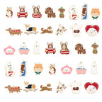 Bulk Gold Enamel Charms for Jewelry Making, Colorful Metal Charms Pendant for Bracelet Necklace and Crafting - color: Cartoon Dog Brown & White