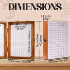 Tapeera Folding Peg Board Display Stand For Vendors 40 Hooks Included - Jewelry Display For Craft Show - Tabletop Pegboard Earring Display For Vendor Event - Bracelet Display Rack For Selling Keychain