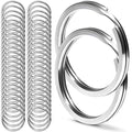 CREST Surgical and Marine Grade Stainless Steel Split Ring for Keychains SS316L Key Rings for Car Keys - color: 50-pack