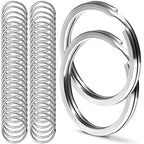 CREST Surgical and Marine Grade Stainless Steel Split Ring for Keychains SS316L Key Rings for Car Keys - color: 50-pack