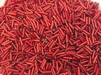 Czech Bugle Beads 40 gr / 1.4 oz Glass Tube Size #3 7mm (Red Silver Lined) - color: Red Silver Lined