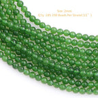 GEM-Inside Natural 2mm Green Taiwan Jade Gemstone Loose Beads Spacer Tiny Beads for DIY Jewelry Making 15" - color: Green Taiwan Jade, size: 2mm