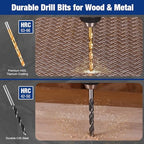 WORKPRO Drill Bit Set, 66-Pieces Impact Driver Bits Set and Screwdriver Bits Set for Screw Driving and Wood Metal Drilling with Storage Case, 1/4" Hex Shank - style: 66 PCS