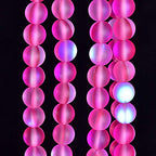 38PCS 10mm Natural Pinkish Mystic Aura Quartz Gemstone Frosted Matte Titanium Round Loose Spacer Beads 15 inch Full Strand Crystal Healing Power Quartz - color: Pink Mystic Aura, size: 10mm