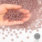 500Pcs Brown Glass Beads for Jewelry Making Kit, 6mm Round Beading Supplies Glass Crystal Beads for Bracelet DIY Crafts Kits Earring Necklaces(Brown) - color: Brown