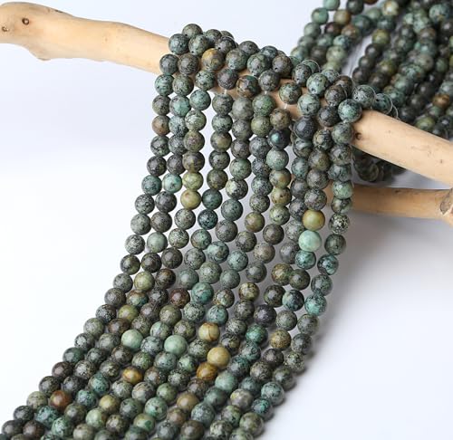 Natural Indian Turquoise Beads 100Pcs 8mm Crystal Beads Green Loose DIY Round Stone Bead for Bracelet Necklace Earrings Making - color: C-Indian Turquoise, size: 100pcs