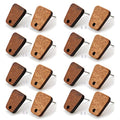 DoreenBeads 30Pcs Natural Wooden Stud Earrings Posts with Loop for Jewelry Making- Trapezoid Wood Earring Posts with Ear Backs for Women DIY Earring Making Personalized Jewelry Findings - color: Trapezoid