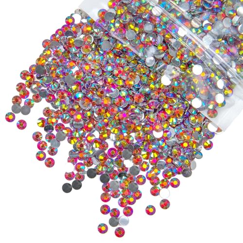 qiipii 2800PCS 4mm Red AB Resin Rhinestones for Crafting Siam Red Flatback Stones Bulk SS16 Non-Hotfix Ruby Red Diamonds Crystals Gems Charms for Nails Face Eyes Makeup Tumblers Bottles DIY Crafts - color: Crystal Red Ab, size: 4mm Bulk