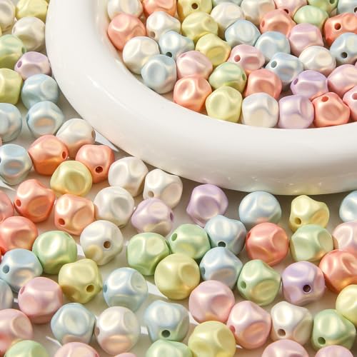 16mm Acrylic Beads 100pcs Cute Candy Colors Bead Spacer Loose Beads for DIY Crafting Necklace Bracelet Jewelry Making Keychain (Lime&Light Teal) - color: lime&light teal