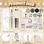 Colarr 24 Sets Plastic Beadable Pens DIY Pens Making Kit Assorted Wood Beads Crystal Spacer Black Ink Ballpoint for Women Crafts Office Family Gifts(Gnome) - style: Gnome