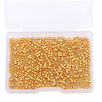 BEADIA 18K Gold Plated Crimp Beads Non Tarnish 2.5mm 600pcs for Jewelry Making Findings - color: Crimp Beads Gold, size: 2.5mm
