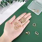 CHGCRAFT 8Pcs Fold Over Clasps Long-Lasting Plated Brass Micro Pave Cubic Zirconia Twister Clasps Interchangeable Bail Clasps for Jewelry Making - color: 8Pcs 4 Styles Fold Over Clasps