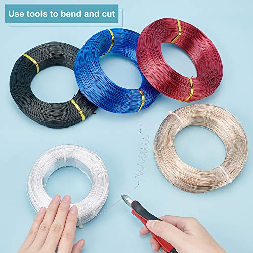 BENECREAT 984 Feet 20 Gauge Aluminum Craft Wire, Bendable Metal Sculpting Wire for Beading Jewelry Making Garden Supply - color: Silver (20 Gauge, 984 Feet), size: 20 Gauge