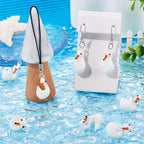 FASHEWELRY 5Pcs Handmade Swan Lampwork Glass Pendants White Swan Goose Spacer Beads Charms for DIY Necklace Bracelet Jewelry Craft Making - color: Swan-White