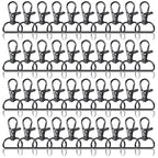 Swivel Snap Hook 35 PCS Black Lanyard Clips Metal Lobster Claw Clasps Keychain Hook with 3/4 INCH D Ring for Macrame Keychain Swivel Clips for Making Key Fobs - color: Black