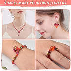 Briolette Faceted Rondelle Crystal Glass Beads for Jewelry Making-Wholesale Mix Lot 4/6/8mm DIY Crafts Spacer Beads with Container Box (Valentine's Day Gift) - color: Red