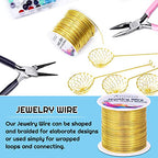 22 Gauge Jewelry Wire, Anezus Craft Wire Tarnish Resistant Copper Beading Wire for Jewelry Making Supplies and Crafting (Gold, 49 Yards/45 Meters) - color: Gold
