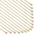 20pcs Jewelry Chains Bulk for Men and Women Necklace DIY, Gold Plated Stainless Steel Cable Chain Jewelry Supplies (16 Inches) - color: Gold Cable, size: 16 Inch