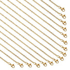 UMAOKANG 20pcs Jewelry Chains Bulk for Men and Women Necklace DIY, Gold Plated Stainless Steel Cable Chain Jewelry Supplies (18 Inches) - color: Gold Cable, size: 18 Inch