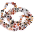 HAAMIIQII 5-8mm Natural Mixed Rutilated Quartz Chips Beads Genuine Real Irregular Freeform Chip Loose Gemstone Energy Healing Beads for Jewelry Making Strand 30 Inch - color: Mixed Rutilated Quartz