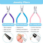 EUIQUE Jewelry Making Supplies Kits Repair Tools for Adults with Pliers, Wires, Necklace Chains, Findings and Helping Hands, Multicolor - color: Multicolor