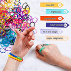 INSCRAFT Rubber Band Refill Kit: Over 11000 Rubber Bands, 28 Colors with Container, 600 Clips, 200 Beads, 52 ABC Beads, Premium Bracelet Making Refill Kit for Girls Kids Gift DIY Craft