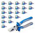 SPEEDWOX 20Pcs 0.8" Rainbow Key Fob Hardware with Key Fob Pliers Set, 8" Glass Breaking Pliers with Rubber Tips, Flat Jaws, Hardware with Key Ring for Wristlet Keychain Hardware - size: 0.8" Rainbow