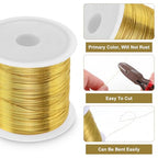 328 Feet Jewelry Making Wire, 28 Gauge Wire for Jewelry Making,0.3mm Dead Soft Round Gold Filled Brass Wire for Jewelry Making, Wire Wrapping and Crafting (Gold) - color: Gold